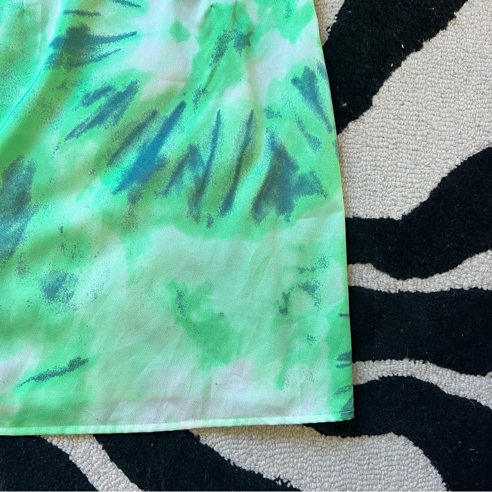 LAST CHANCE Nasty Gal Green Tie Dye Mini Dress - Picture 5 of 10